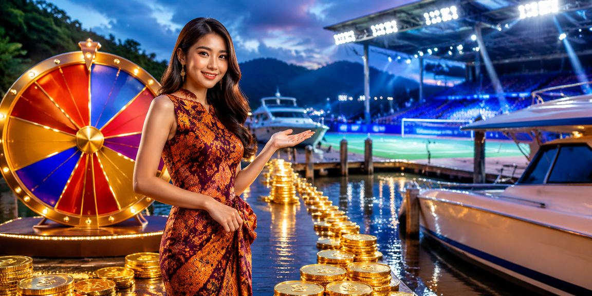 Permainan kasino rolet dengan motif batik Malaysia